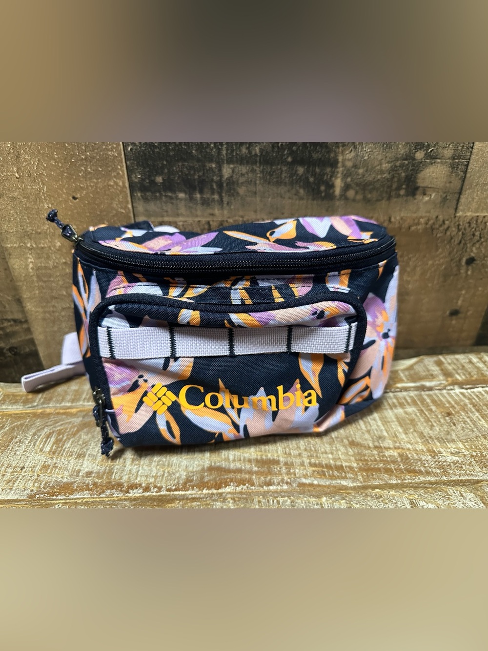 Columbia Floral Waist Pack Fanny Pack Belt Bag Purple Pink 9x5